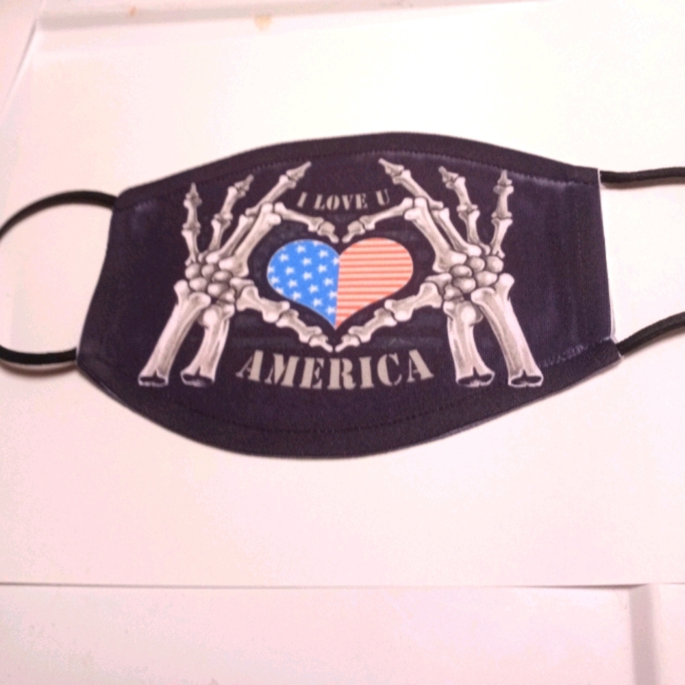 I love America Skeleton mask